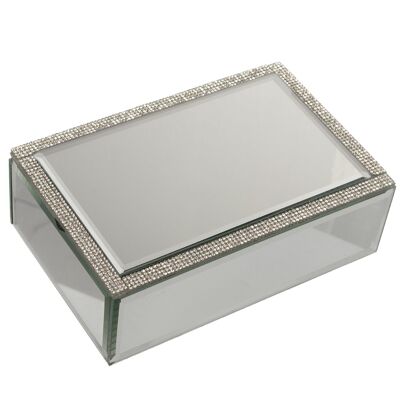 BOITE A BIJOUX MIROIR 20X13X6CM ST11600