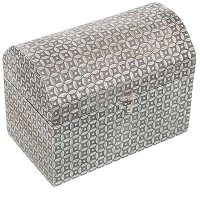 PORTAGIOIE IN METALLO TRONCO ARGENTO _25X15X18CM ST76141