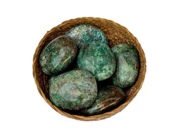 1 Kg Lot de pierre de palmier chrysocolle verte (7-8 pièces) - (50mm - 70mm) 3