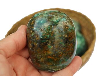1 Kg Lot de pierre de palmier chrysocolle verte (7-8 pièces) - (50mm - 70mm) 4