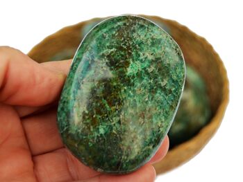 1 Kg Lot de pierre de palmier chrysocolle verte (7-8 pièces) - (50mm - 70mm) 6