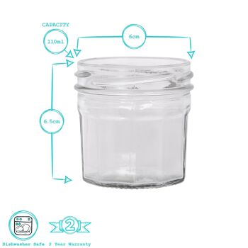 Pot de confiture en verre de 110 ml - Par Argon Tableware 6
