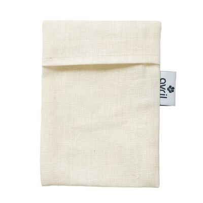 Coated linen soap pouch