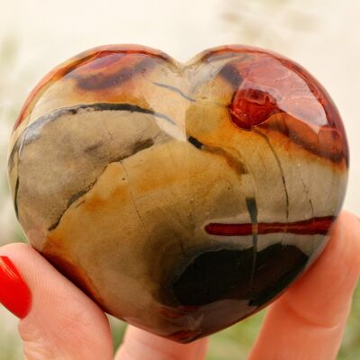 Large Polychrome Jasper Heart (70mm)