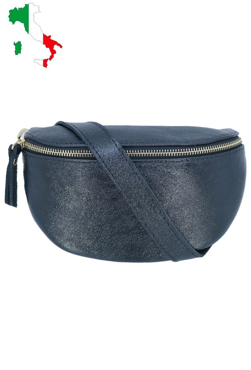 Sac banane cuir irisé avec fermeture métallique Taille M