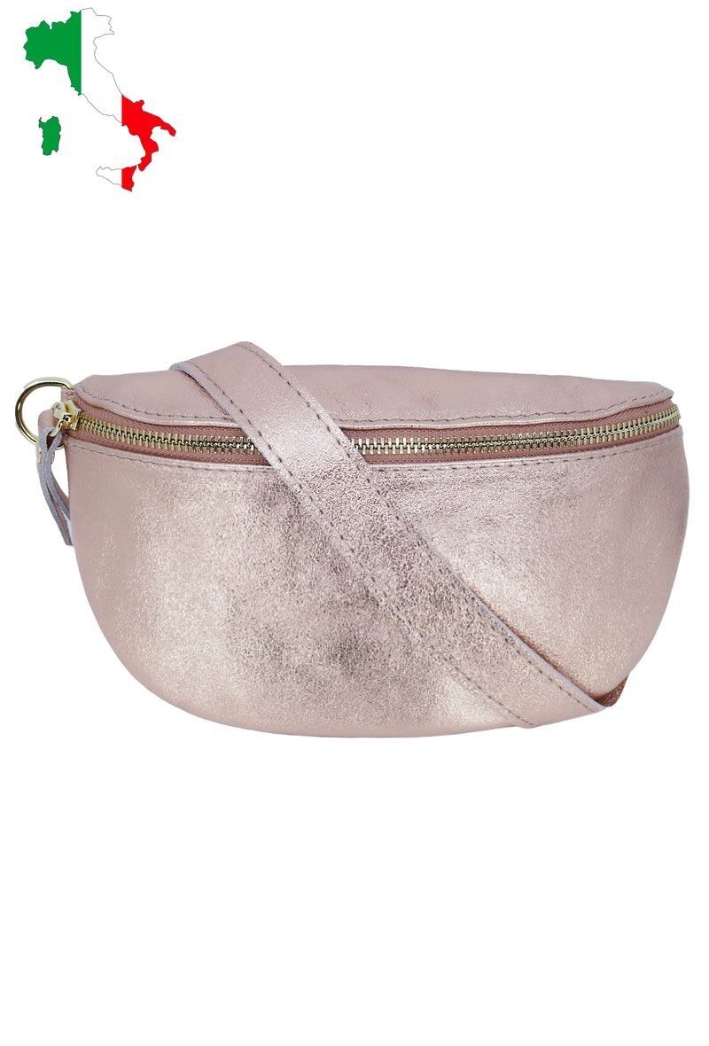 Sac banane cuir irisé avec fermeture métallique Taille M