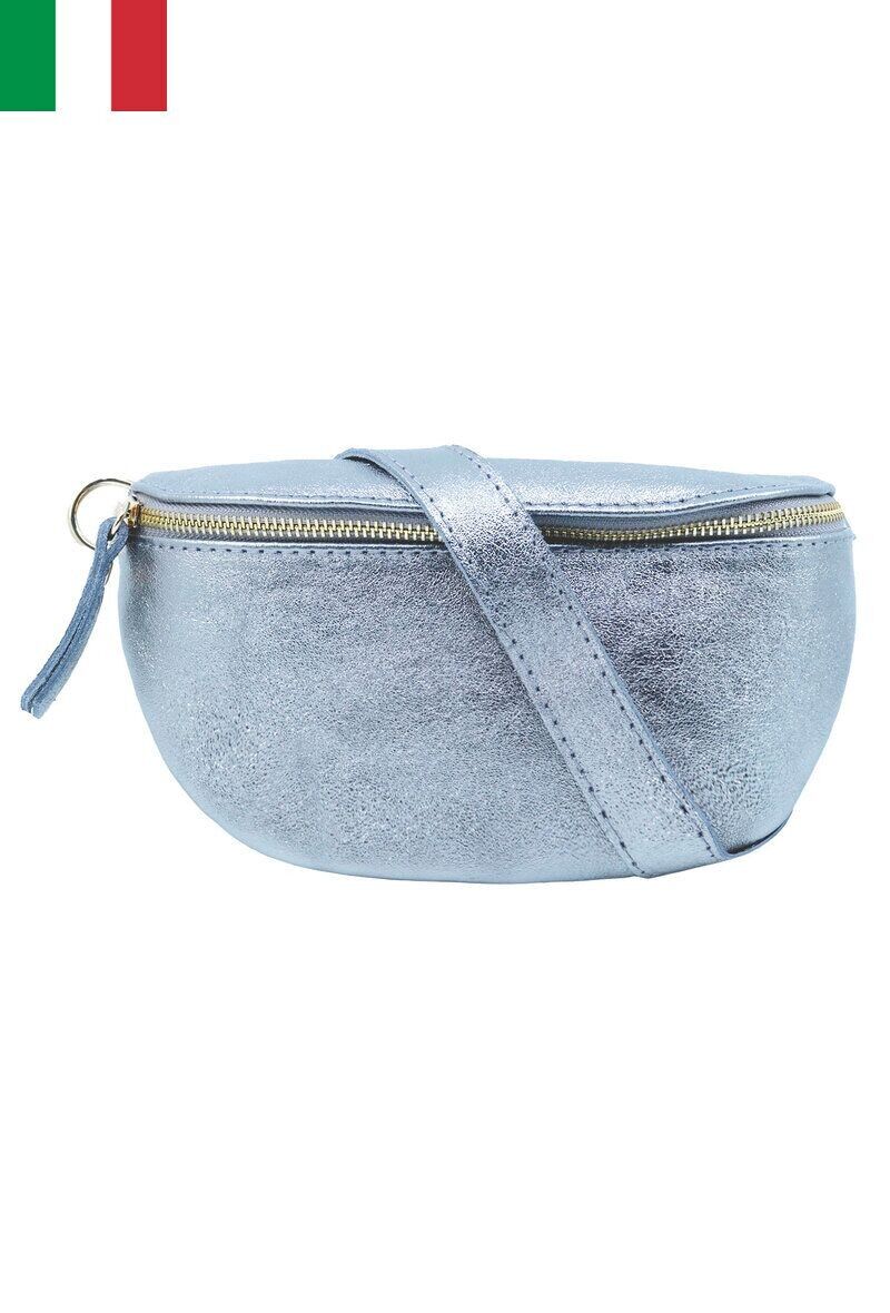 Sac banane cuir irisé avec fermeture métallique Taille M