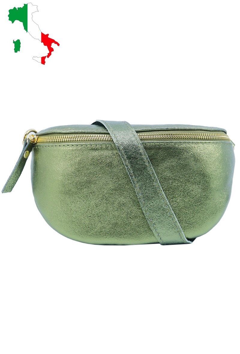 Sac banane cuir irisé avec fermeture métallique Taille M