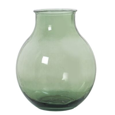 RECYCLED GLASS VASE 12L GREEN °29X36CM ST11080