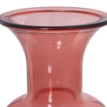 VASE VERRE RECYCLÉ 20CM ROSE _°12X20CM BOUCHE:°9/°5CM ST11098 4