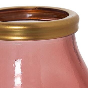 VASE VERRE RECYCLÉ 28CM BORD OR ROSE _°18X28CM BOUCHE:°9CM ST11088 4