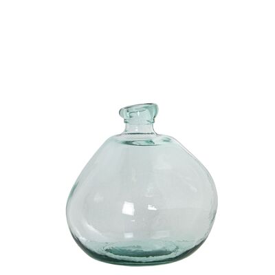 RECYCLED GLASS VASE 32CM TRANSPARENT IRREGULAR _°32X32CM MOUTH:°5CM 11500CC ST11117