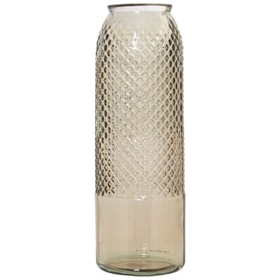 VASE AUS RECYCELTEM GLAS 45CMHELLBRAUN °15X45CM ST11019