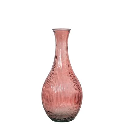 VASO IN VETRO RICICLATO 75CM ROSA _°32X75CM BOCCA:°15/°8CM ST11099