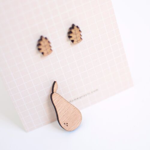 Broche en bois "Poire"_2944_