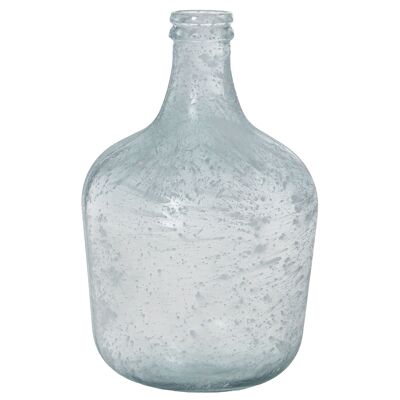 VASE TRÄGER AUS RECYCELTEM GLAS 12L WEISS °26X42CM ST11052