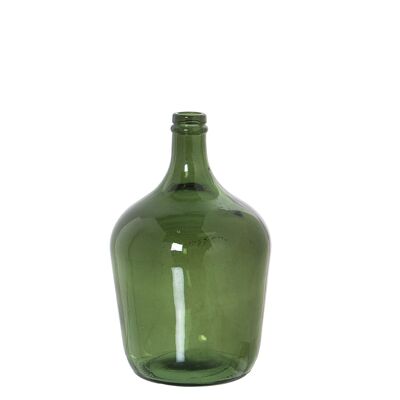 JARRÓN VIDRIO RECICLADO GARRAFA 4L VERDE _°18X30CM ST11083