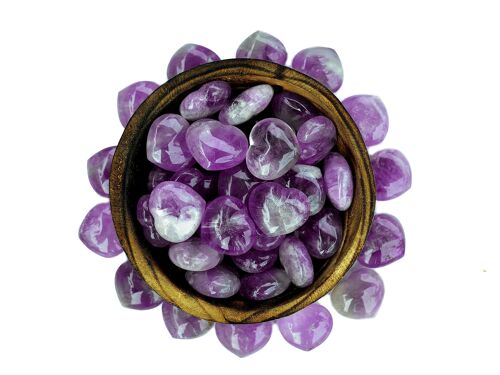 Amethyst Carved Puffy Heart (30mm)