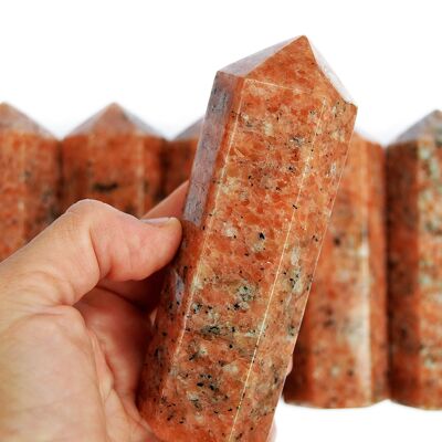 1.5 kg Wholesale Lot of Orange Calcite Obelisk Crystals (4-5 Pcs)