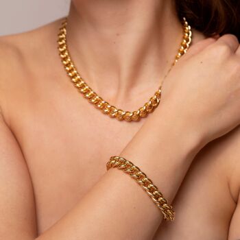 bracelet à chaîne en or lourd vintage 2