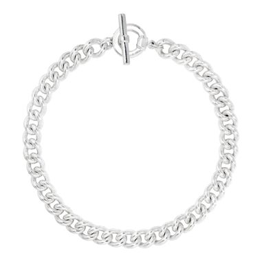 Vintage Silber Statement-Halskette mit schwerer Kette