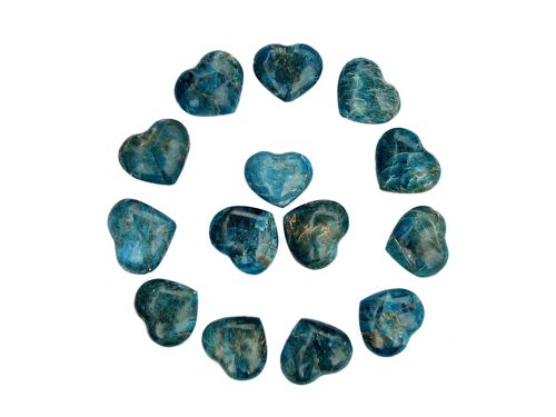 Corazón hinchado de apatito azul (30 mm)