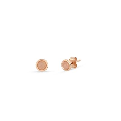 Boucles d'oreilles à tige en quartz rose