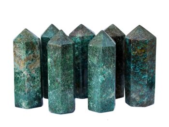 Tour de Cristal de Chrysocolle Naturelle (110mm) 1