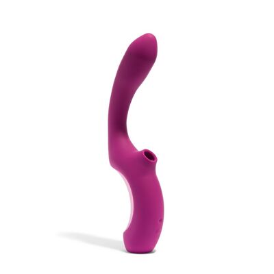 Vibrador conejito con succión Momba Borgoña