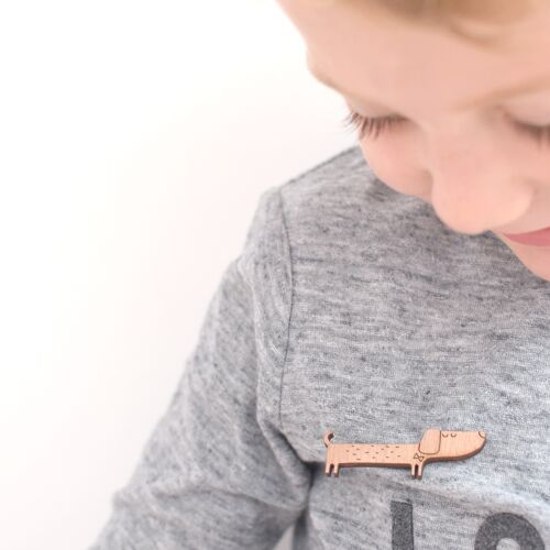 Broche en bois "Monsieur Saucisse"_2162_