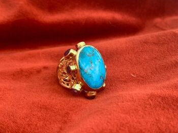 BAGUE ALEXANDRIE TURQUOISE 2