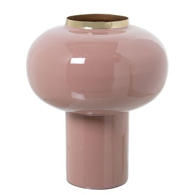 VASO IN METALLO SMALTO ROSA/ORO _°20X26CM ST67807