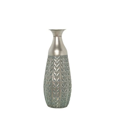 SILBERNE METALLVASE 56CM °20X56CM ST59650