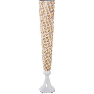 MOTHER OF PEARL VASE 125CM WITH WHITE RESIN FOOT _°23X125CM ST53155