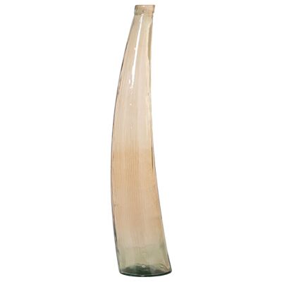 RECYCLED GLASS VASE 100CMLIGHT BROWN 20X20X100CM ST11062