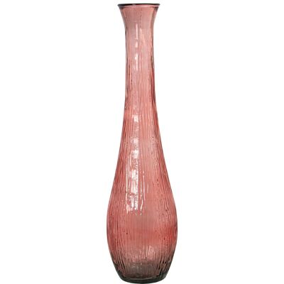 RECYCLED GLASS VASE 100CM PINK _°25X100CM MOUTH:°15/°8CM ST11107