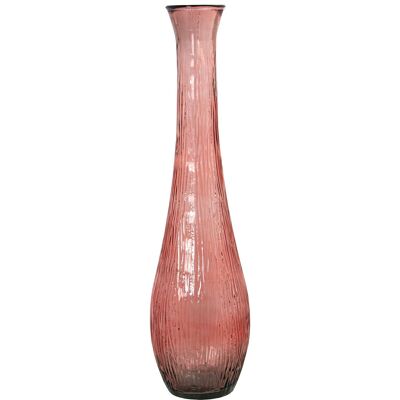 VASE VERRE RECYCLÉ 100CM ROSE _°25X100CM BOUCHE:°15/°8CM ST11107