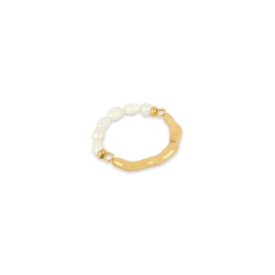 Asymmetrischer Perlen-Boho-Ring