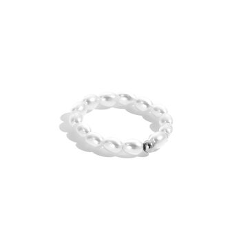 Bague extensible en perles d'eau douce 6