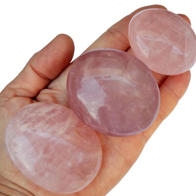 Piedra de palma de cuarzo rosa (40 mm - 70 mm)