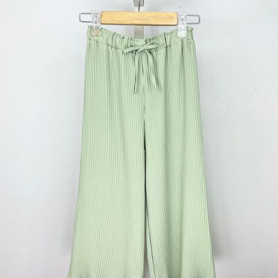 Pleated pants with elasticated waist for girls