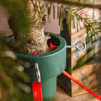 Support d'arbre de Noël classique vert et rouge - Par Harbour Housewares 4