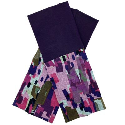 Arm warmers purple violet abstract
