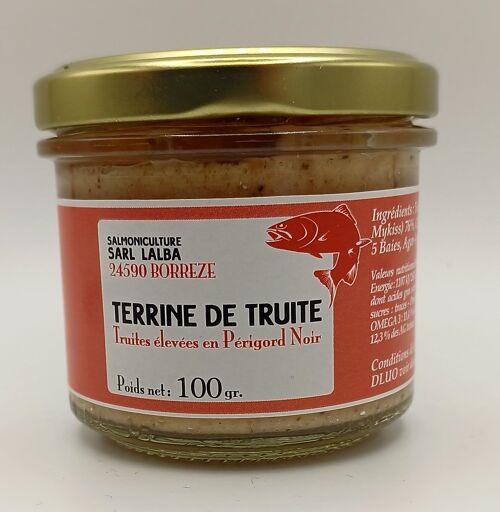 Terrine de truite Nature 100 gr