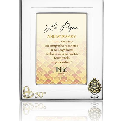 Photo Frame 18x24 cm Silver "Pigna" Line 50th Anniversary