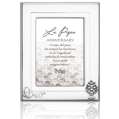 Photo Frame 18x24 cm Silver "Pigna" Line 60th Anniversary