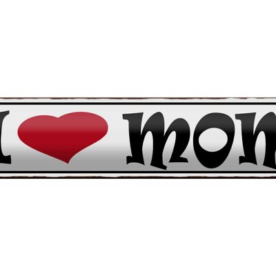 Targa in metallo con scritta I love Mam Mama, decorazione regalo 46x10 cm