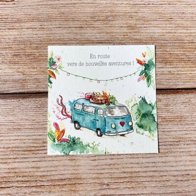 Small traditional square greeting cards in road pack of 5