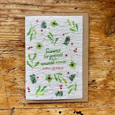 Seeded greeting card to plant Let's sow the seeds by 5