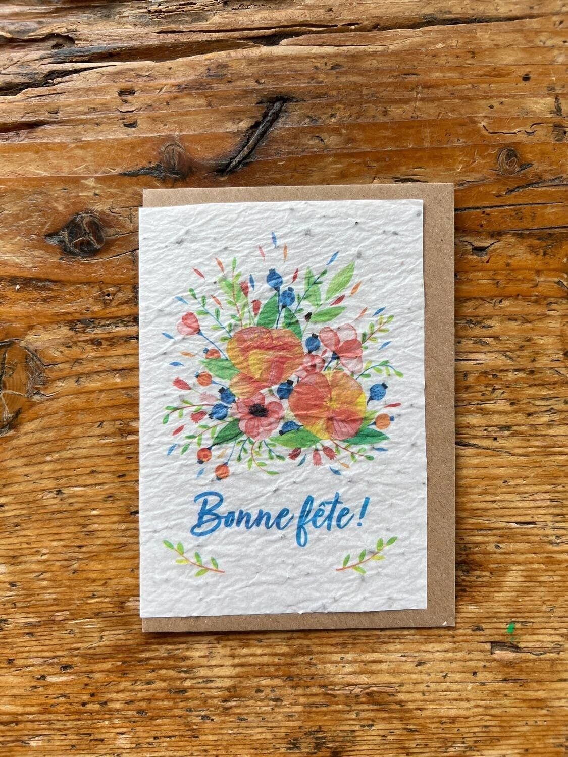 Seeded greeting card to plant Happy Birthday